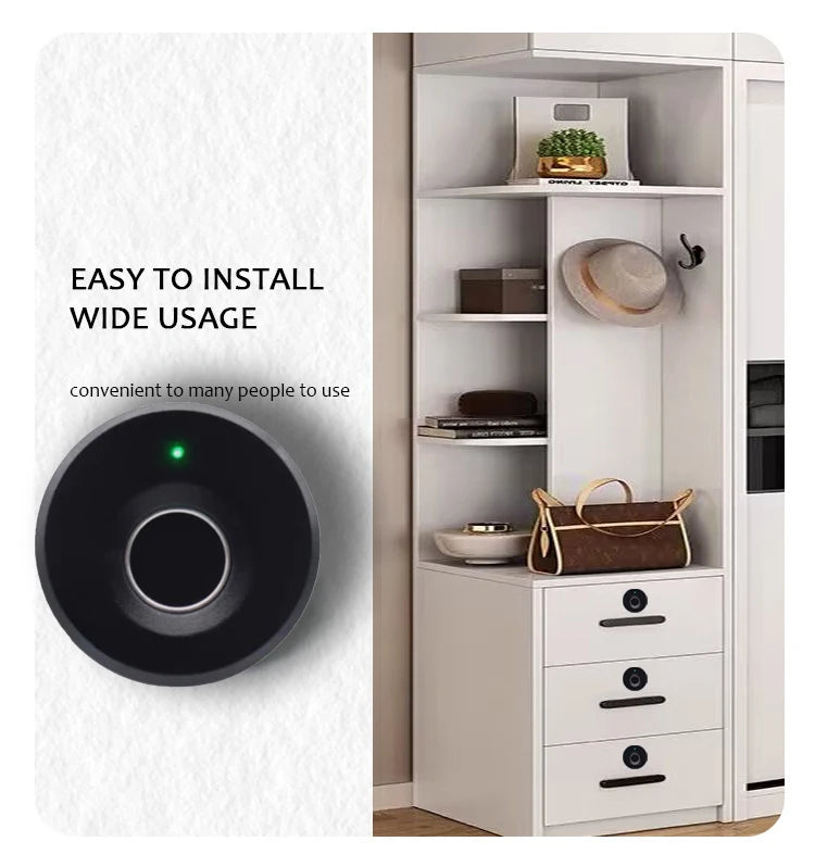 TuyaLock Mini – Smart Fingerprint Drawer Lock